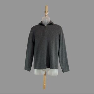 APT 9 Men’s Pullover Zippered Neck Sweater Heather Gray Size S